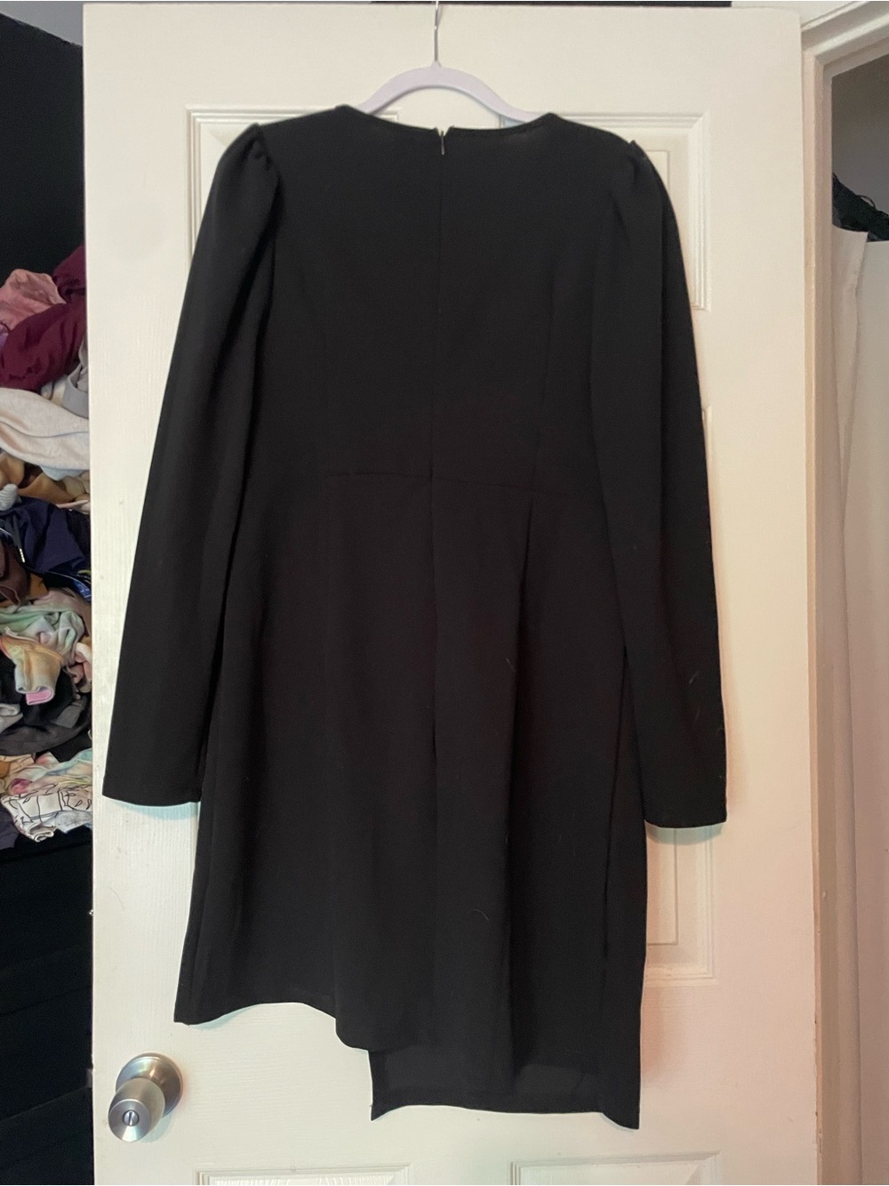 SHEIN Black Curve 1XL Zip-Back Dress with Subtle Seam Detail - Picture 3 of 3